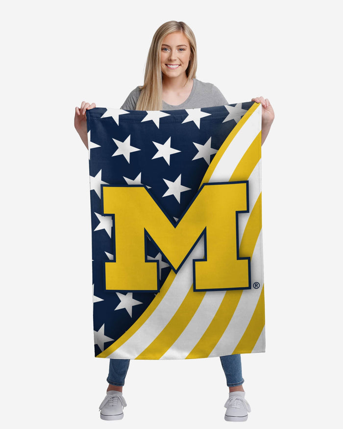 Michigan Wolverines Americana Vertical Flag FOCO - FOCO.com