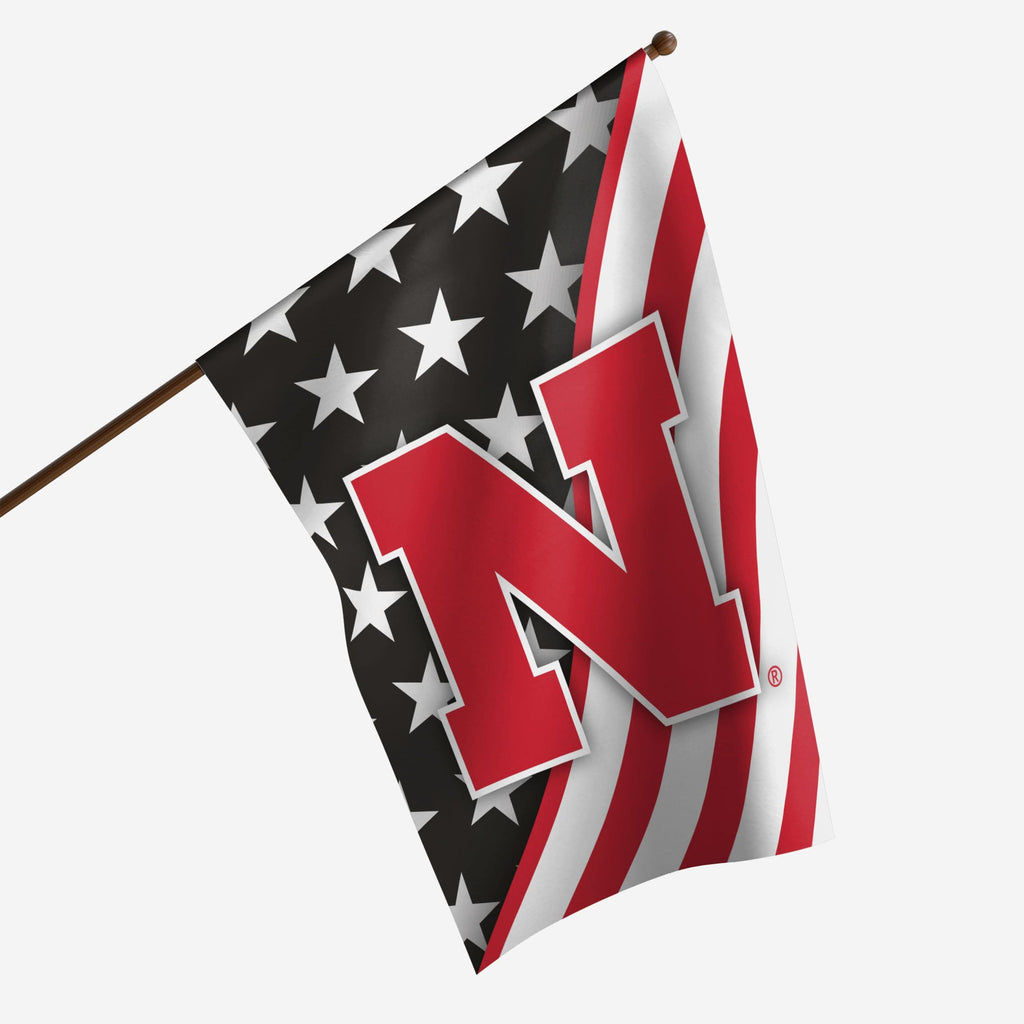 Nebraska Cornhuskers Americana Vertical Flag FOCO - FOCO.com