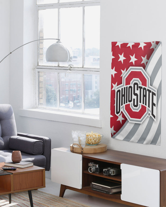 Ohio State Buckeyes Americana Vertical Flag FOCO - FOCO.com