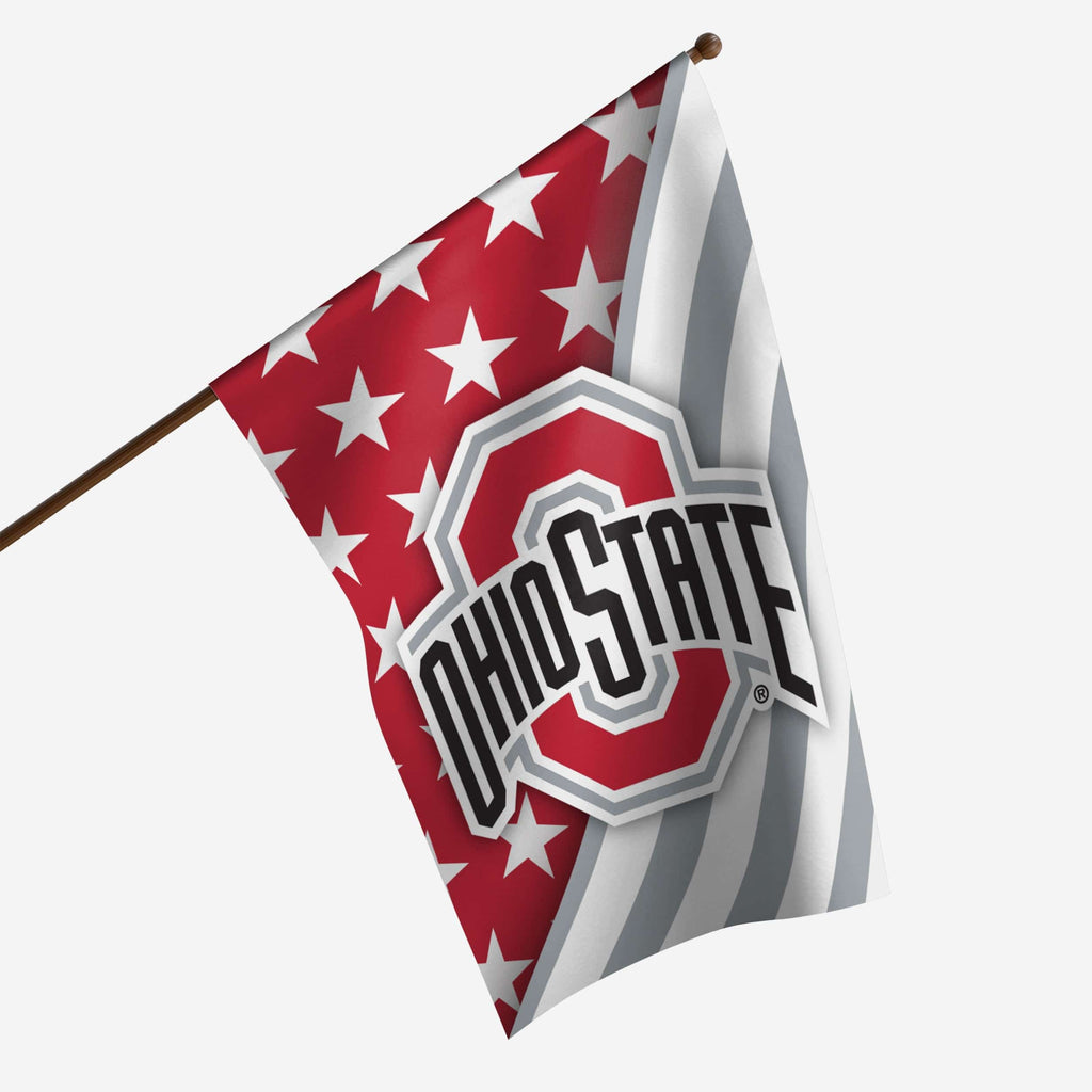 Ohio State Buckeyes Americana Vertical Flag FOCO - FOCO.com