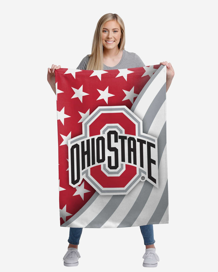 Ohio State Buckeyes Americana Vertical Flag FOCO - FOCO.com