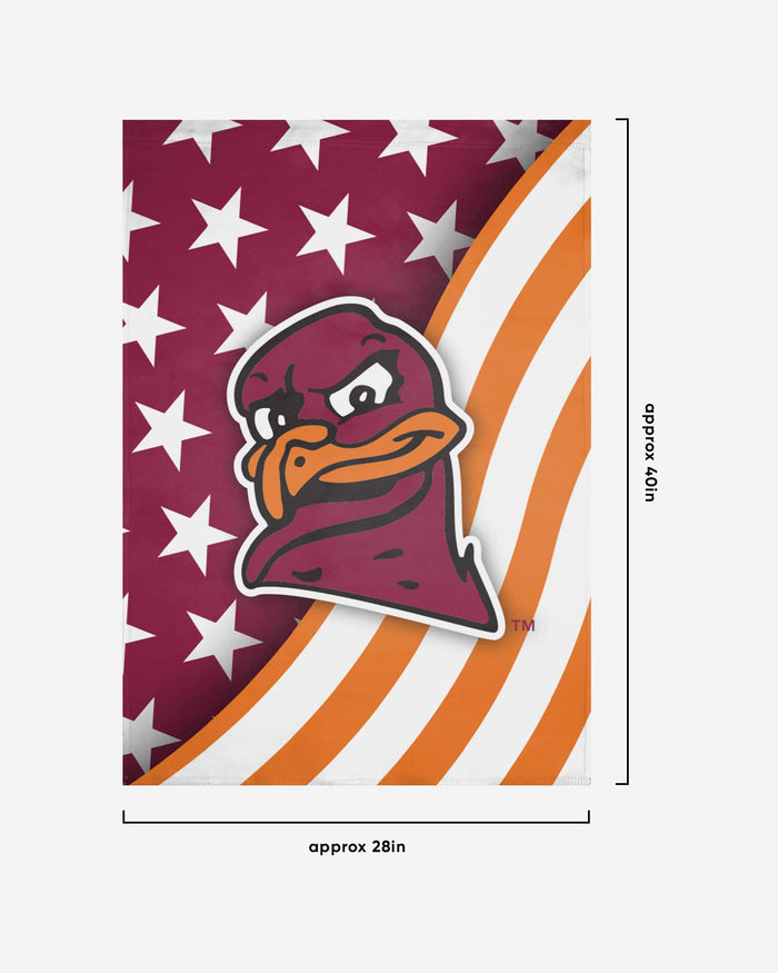 Virginia Tech Hokies Americana Vertical Flag FOCO - FOCO.com