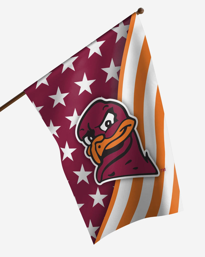 Virginia Tech Hokies Americana Vertical Flag FOCO - FOCO.com