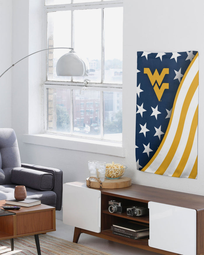 West Virginia Mountaineers Americana Vertical Flag FOCO - FOCO.com