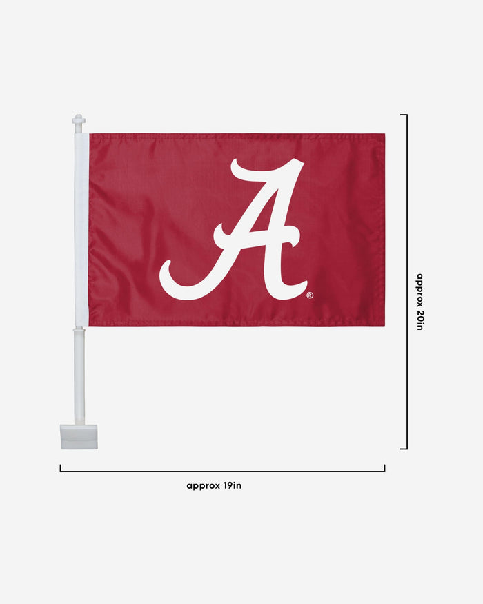 Alabama Crimson Tide 2 Pack Solid Car Flag FOCO - FOCO.com