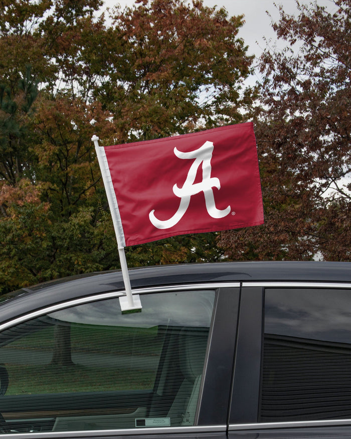 Alabama Crimson Tide 2 Pack Solid Car Flag FOCO - FOCO.com