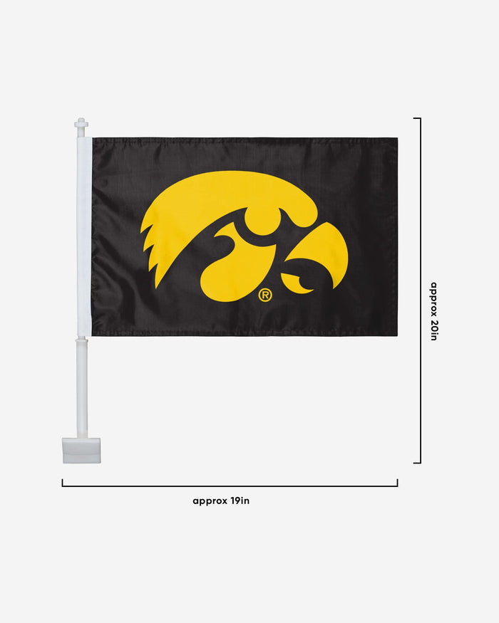 Iowa Hawkeyes 2 Pack Solid Car Flag FOCO - FOCO.com