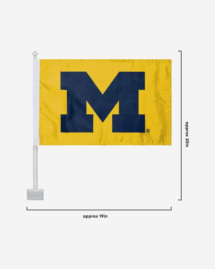 Michigan Wolverines 2 Pack Solid Car Flag FOCO - FOCO.com