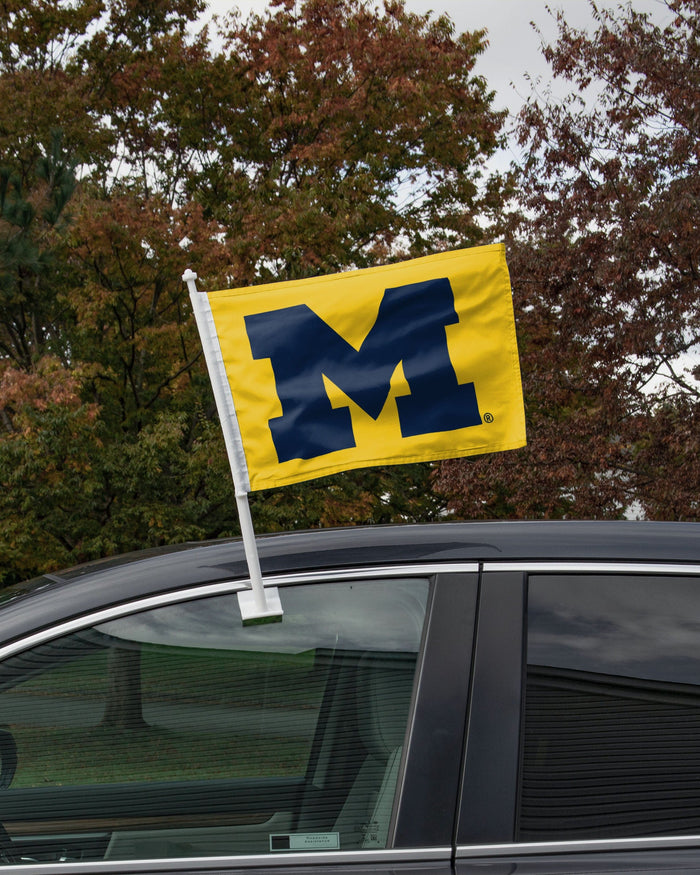 Michigan Wolverines 2 Pack Solid Car Flag FOCO - FOCO.com