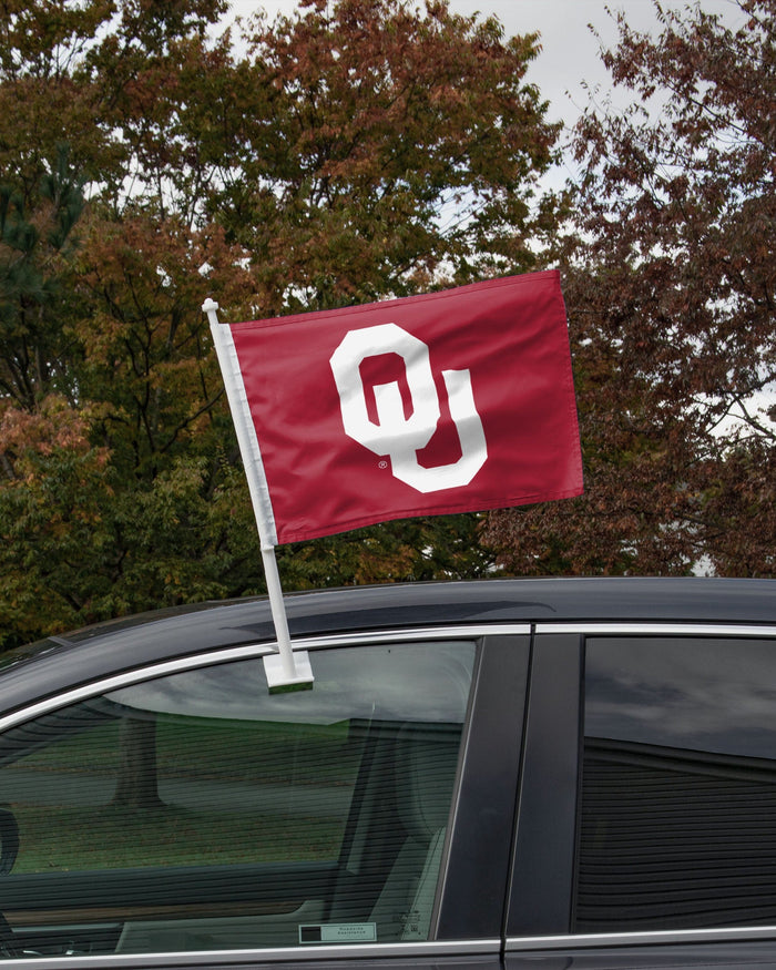 Oklahoma Sooners 2 Pack Solid Car Flag FOCO - FOCO.com