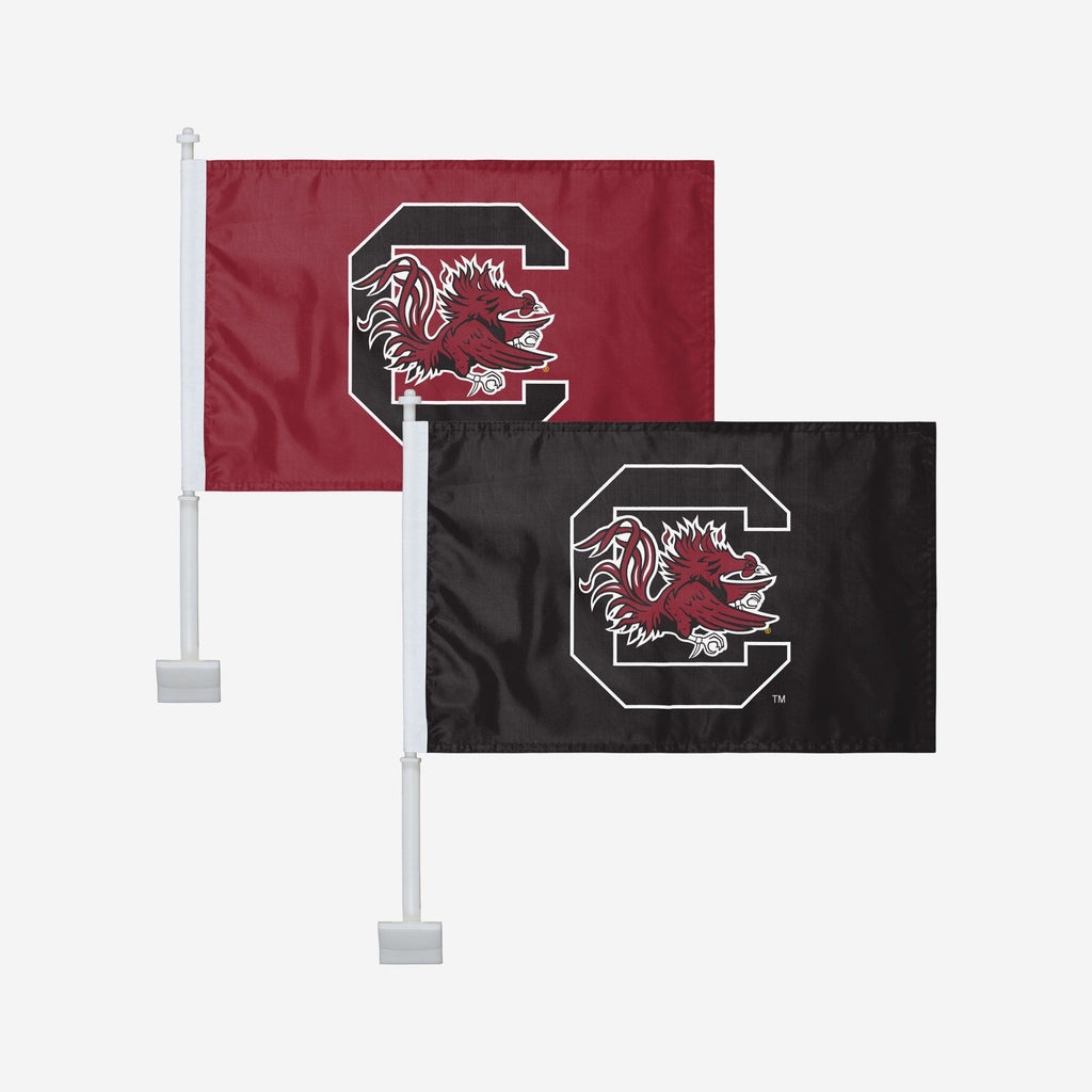 South Carolina Gamecocks 2 Pack Solid Car Flag FOCO - FOCO.com