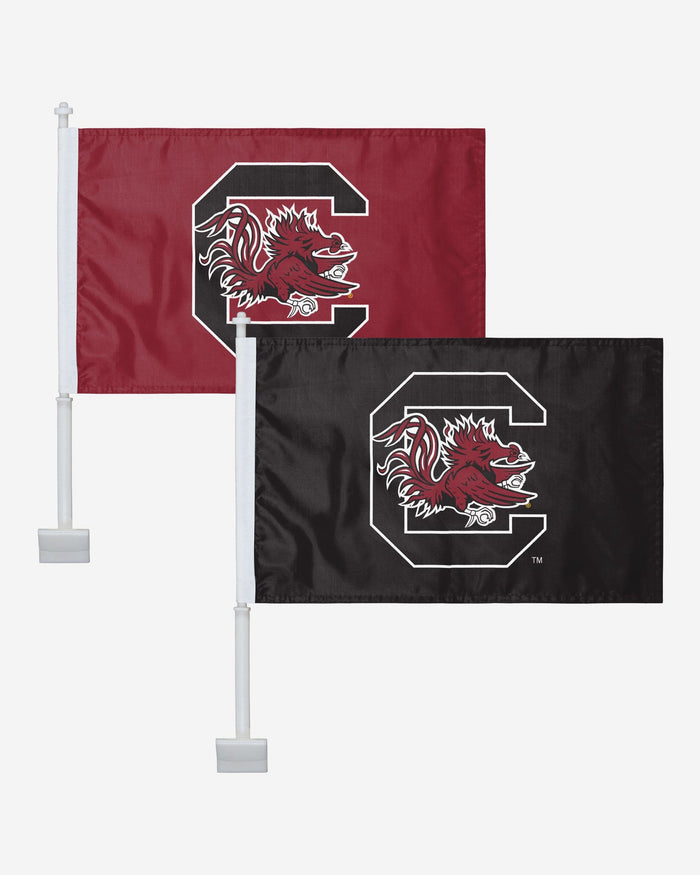 South Carolina Gamecocks 2 Pack Solid Car Flag FOCO - FOCO.com