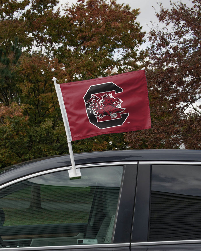 South Carolina Gamecocks 2 Pack Solid Car Flag FOCO - FOCO.com