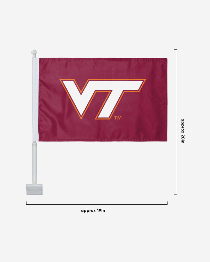 Virginia Tech Hokies 2 Pack Solid Car Flag FOCO - FOCO.com