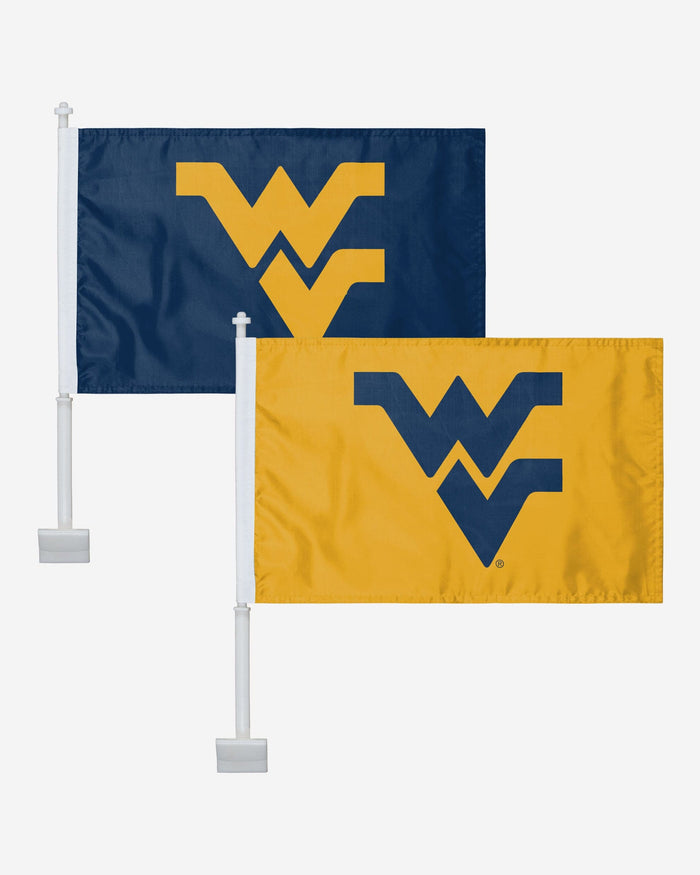 West Virginia Mountaineers 2 Pack Solid Car Flag FOCO - FOCO.com