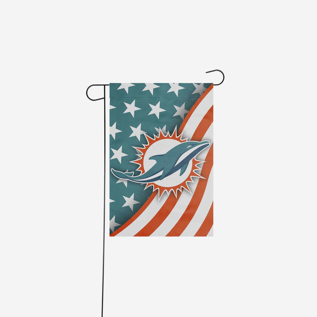 Miami Dolphins Americana Garden Flag FOCO - FOCO.com
