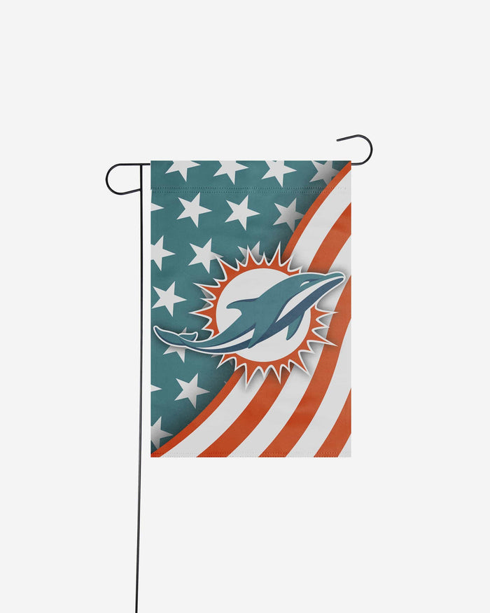 Miami Dolphins Americana Garden Flag FOCO - FOCO.com