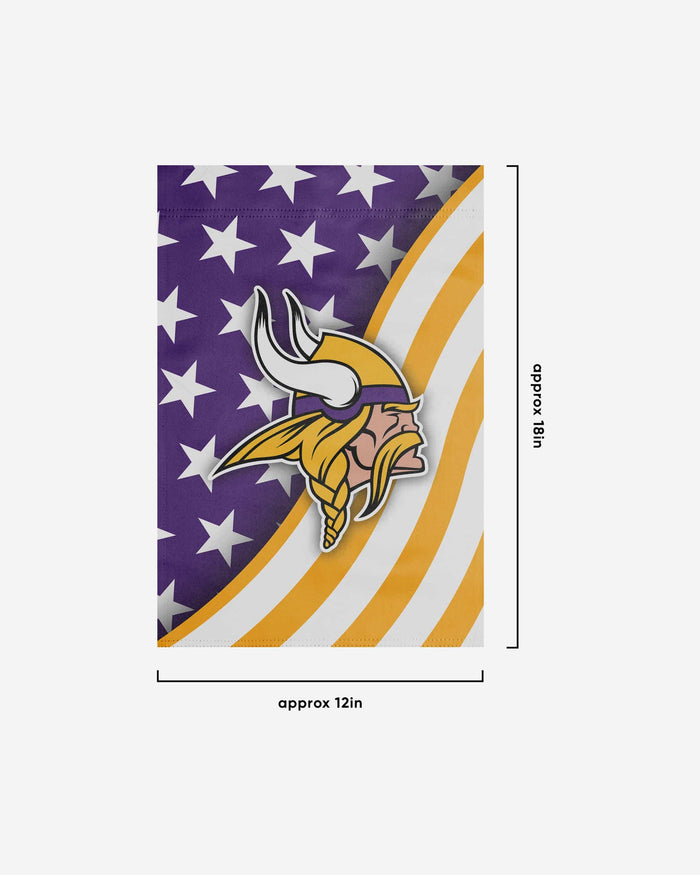 Minnesota Vikings Americana Garden Flag FOCO - FOCO.com