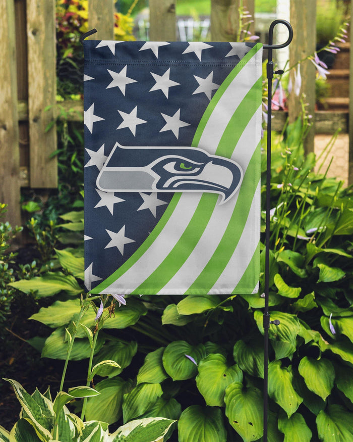 Seattle Seahawks Americana Garden Flag FOCO - FOCO.com