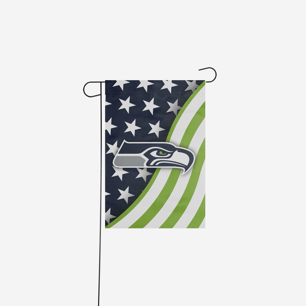 Seattle Seahawks Americana Garden Flag FOCO - FOCO.com