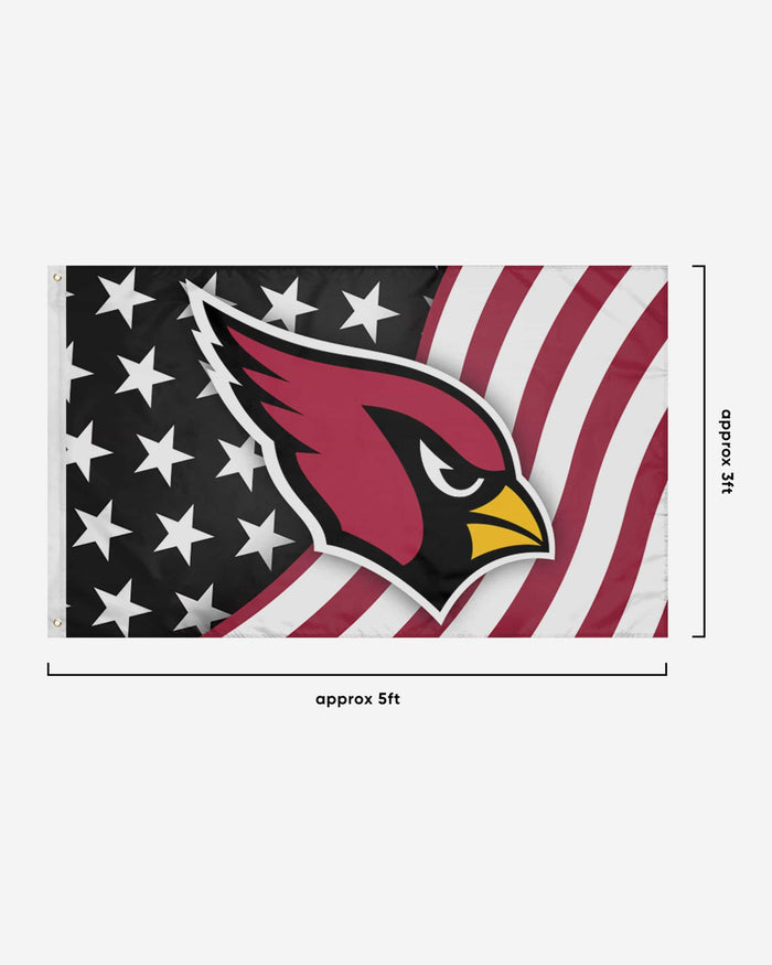 Arizona Cardinals Americana Horizontal Flag FOCO - FOCO.com