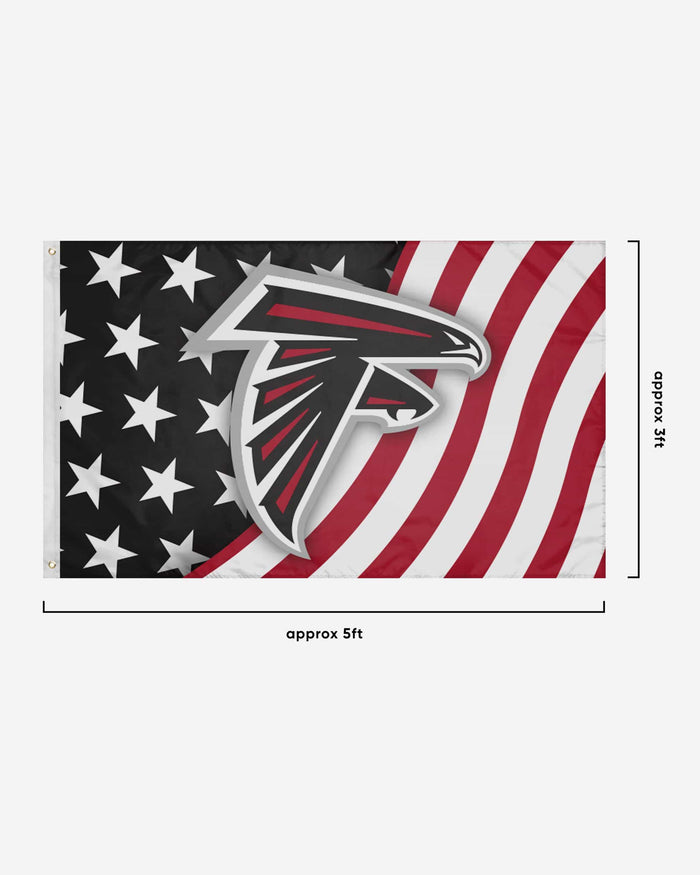 Atlanta Falcons Americana Horizontal Flag FOCO - FOCO.com