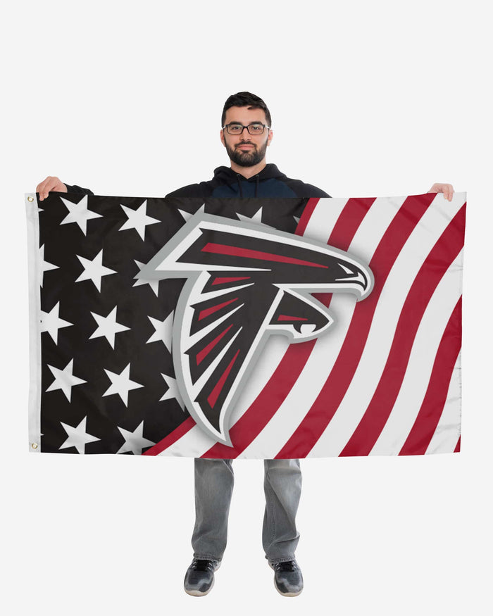 Atlanta Falcons Americana Horizontal Flag FOCO - FOCO.com