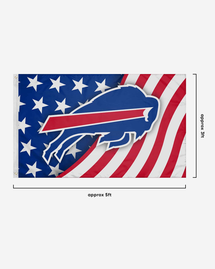 Buffalo Bills Americana Horizontal Flag FOCO - FOCO.com