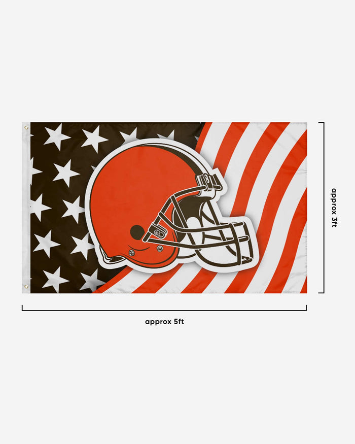 Cleveland Browns Americana Horizontal Flag FOCO - FOCO.com