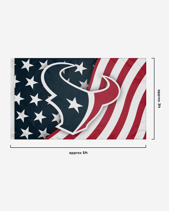 Houston Texans Americana Horizontal Flag FOCO - FOCO.com