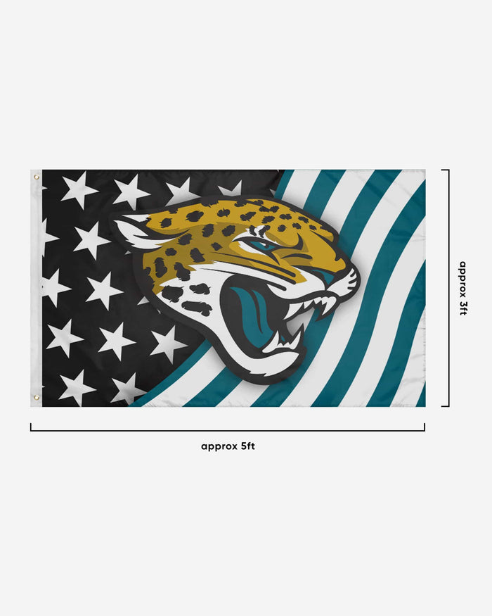 Jacksonville Jaguars Americana Horizontal Flag FOCO - FOCO.com