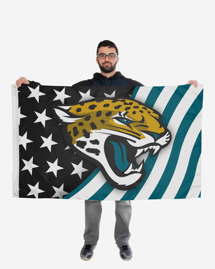 Jacksonville Jaguars Americana Horizontal Flag FOCO - FOCO.com