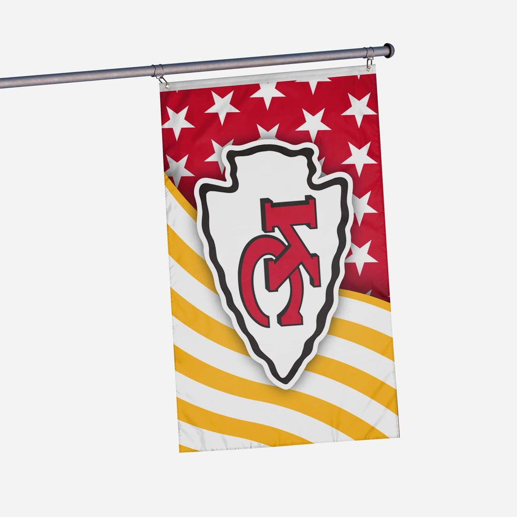 Kansas City Chiefs Americana Horizontal Flag FOCO - FOCO.com