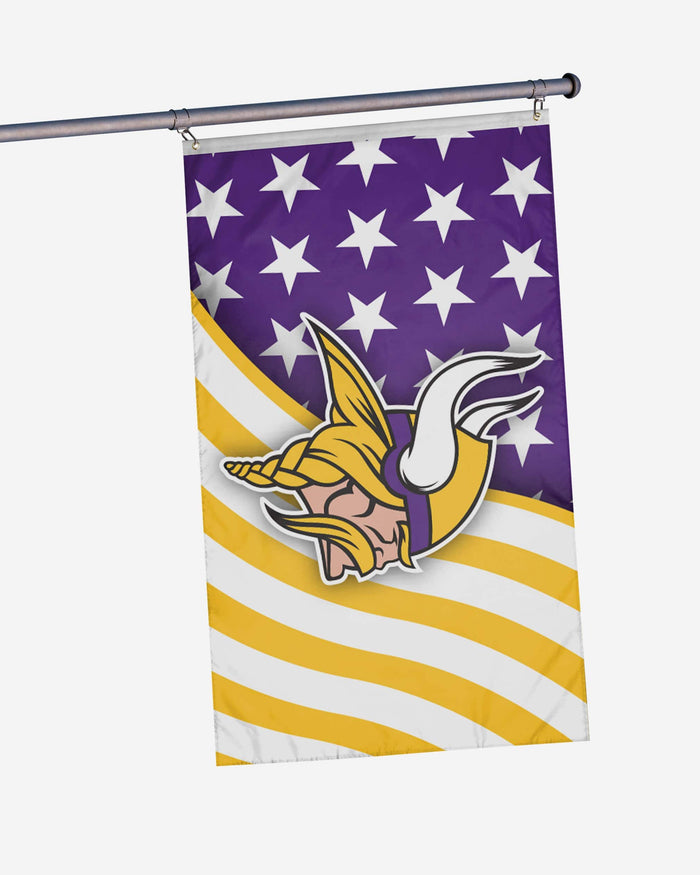 Minnesota Vikings Americana Horizontal Flag FOCO - FOCO.com