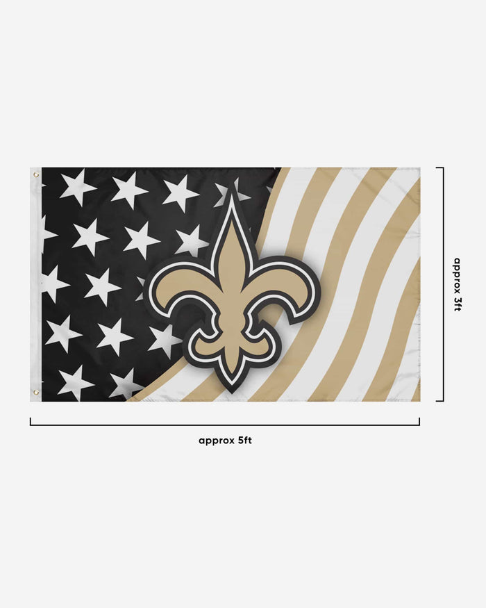 New Orleans Saints Americana Horizontal Flag FOCO - FOCO.com