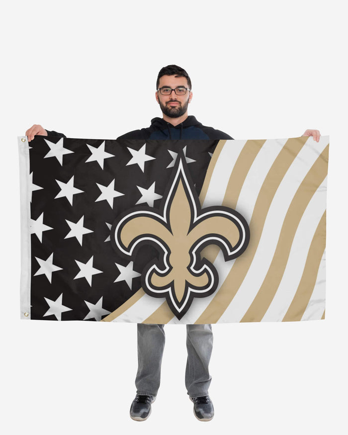 New Orleans Saints Americana Horizontal Flag FOCO - FOCO.com