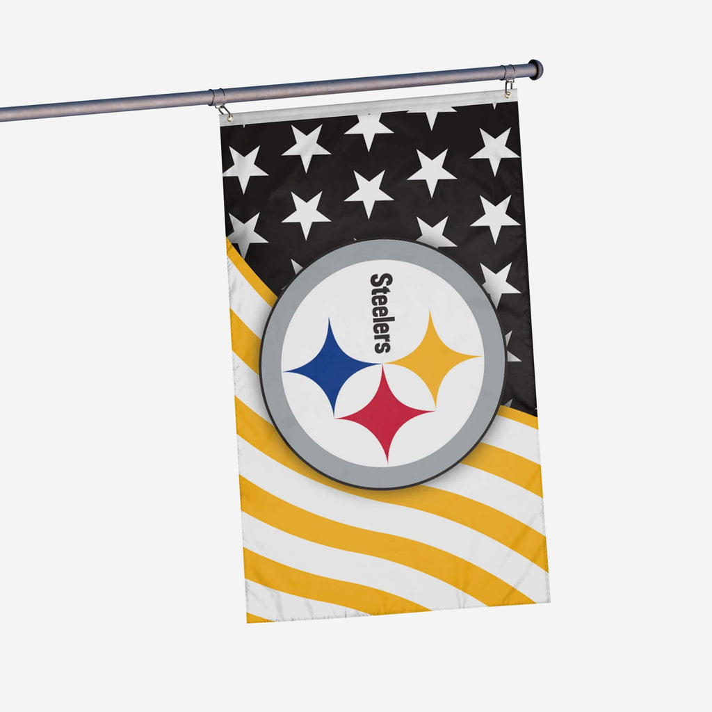 Pittsburgh Steelers Americana Horizontal Flag FOCO - FOCO.com