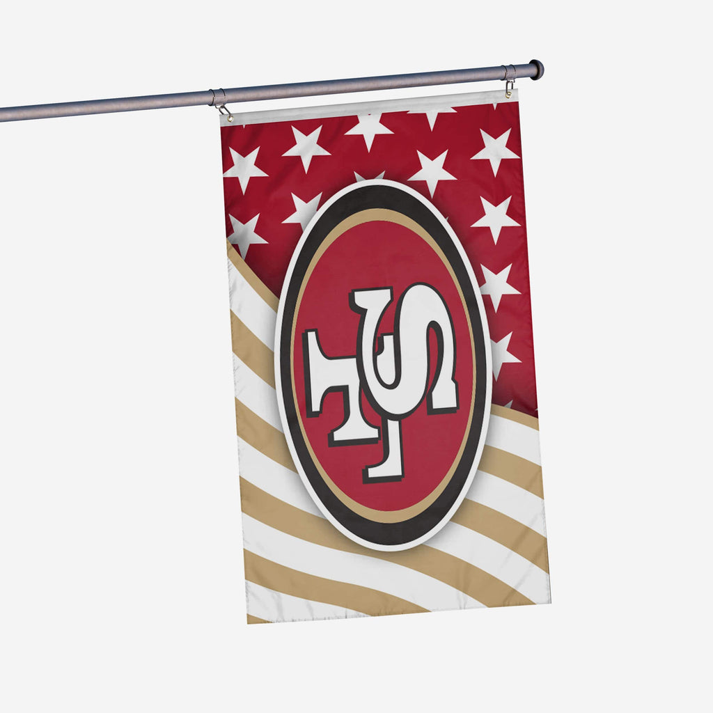 San Francisco 49ers Americana Horizontal Flag FOCO - FOCO.com