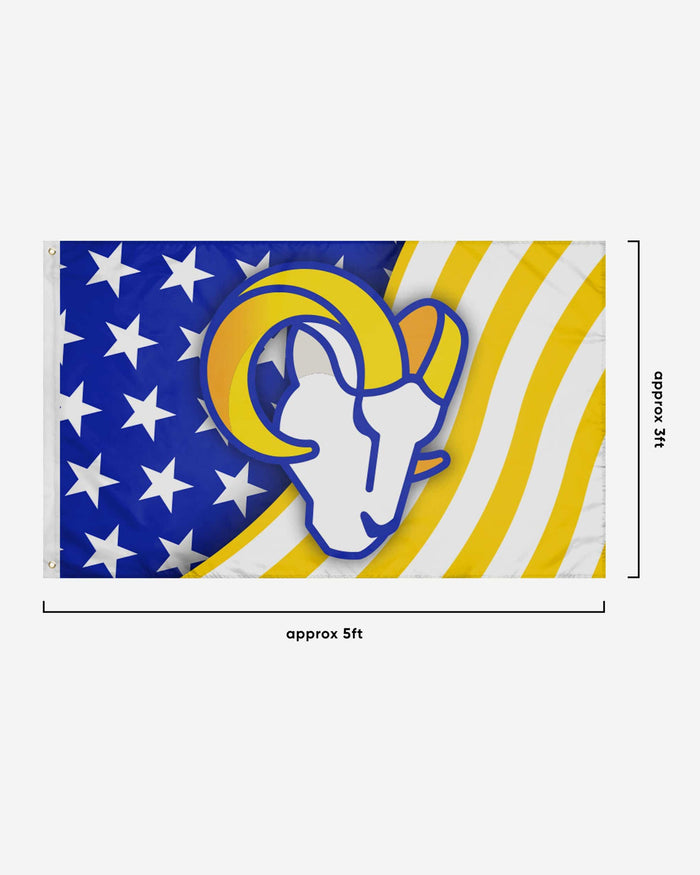 Los Angeles Rams Americana Horizontal Flag FOCO - FOCO.com