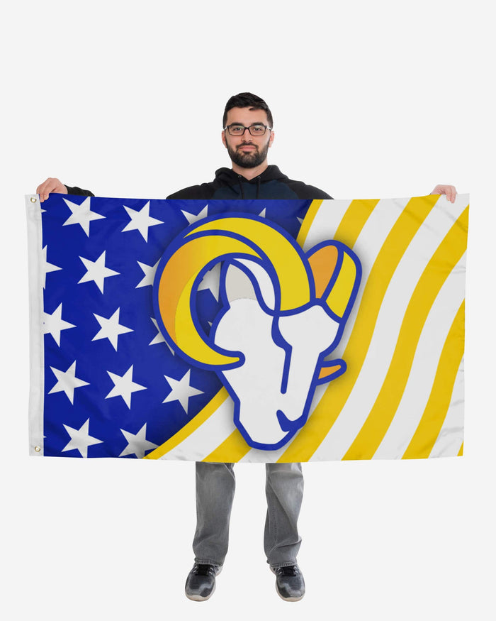Los Angeles Rams Americana Horizontal Flag FOCO - FOCO.com
