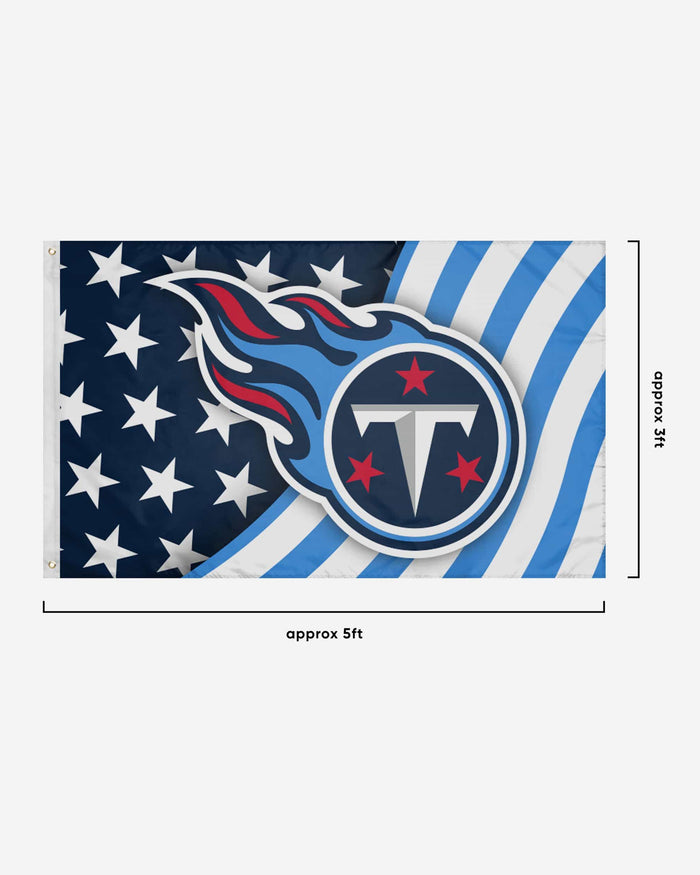 Tennessee Titans Americana Horizontal Flag FOCO - FOCO.com