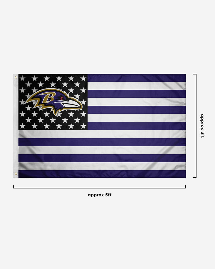 Baltimore Ravens American Stars Horizontal Flag FOCO - FOCO.com