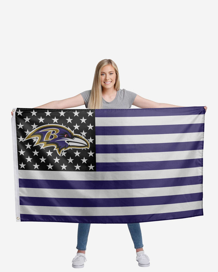 Baltimore Ravens American Stars Horizontal Flag FOCO - FOCO.com