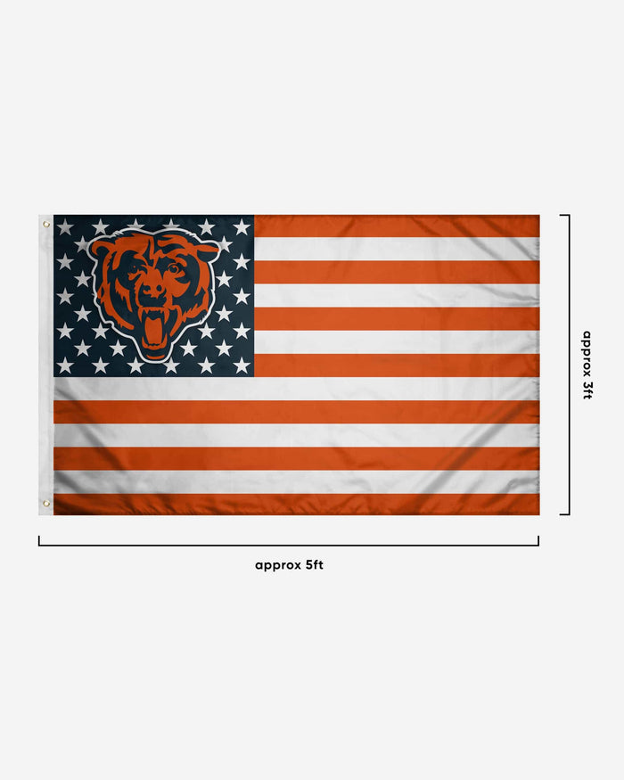 Chicago Bears American Stars Horizontal Flag FOCO - FOCO.com