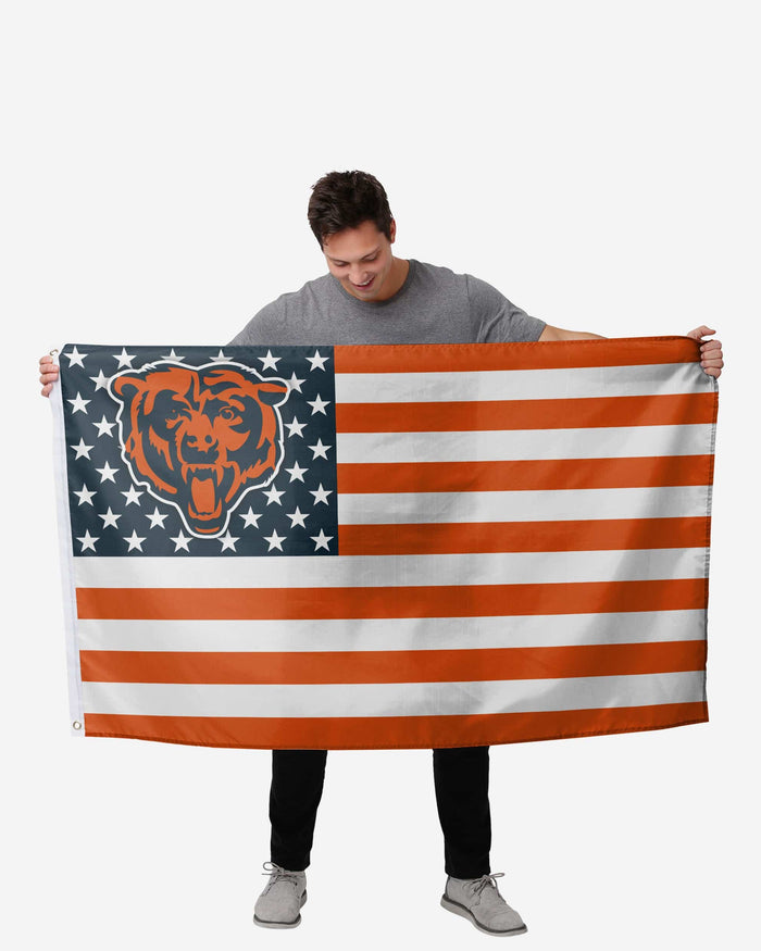 Chicago Bears American Stars Horizontal Flag FOCO - FOCO.com