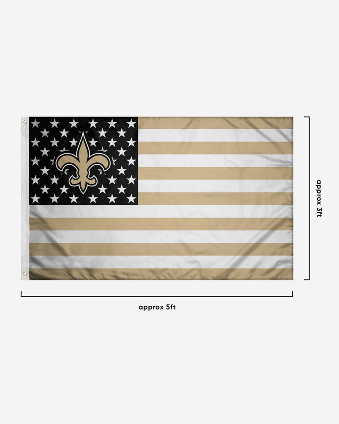 New Orleans Saints American Stars Horizontal Flag FOCO - FOCO.com