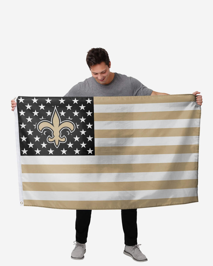 New Orleans Saints American Stars Horizontal Flag FOCO - FOCO.com