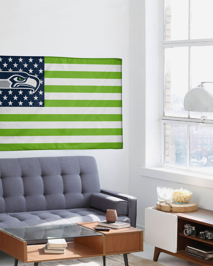 Seattle Seahawks American Stars Horizontal Flag FOCO - FOCO.com