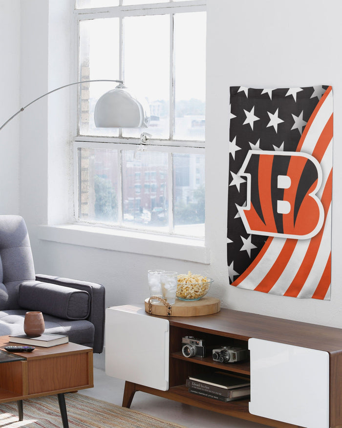 Cincinnati Bengals Americana Vertical Flag FOCO - FOCO.com