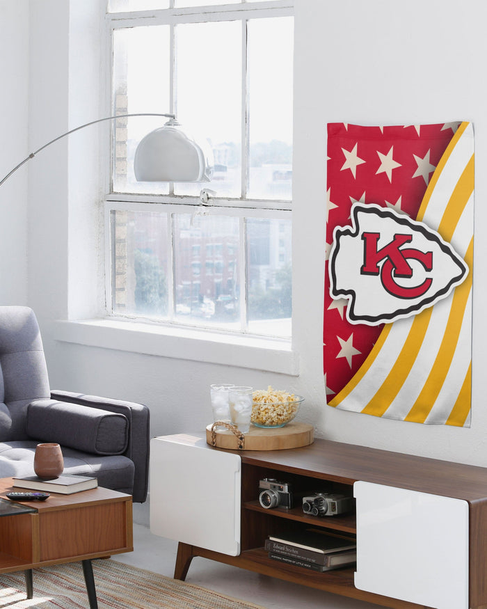 Kansas City Chiefs Americana Vertical Flag FOCO - FOCO.com